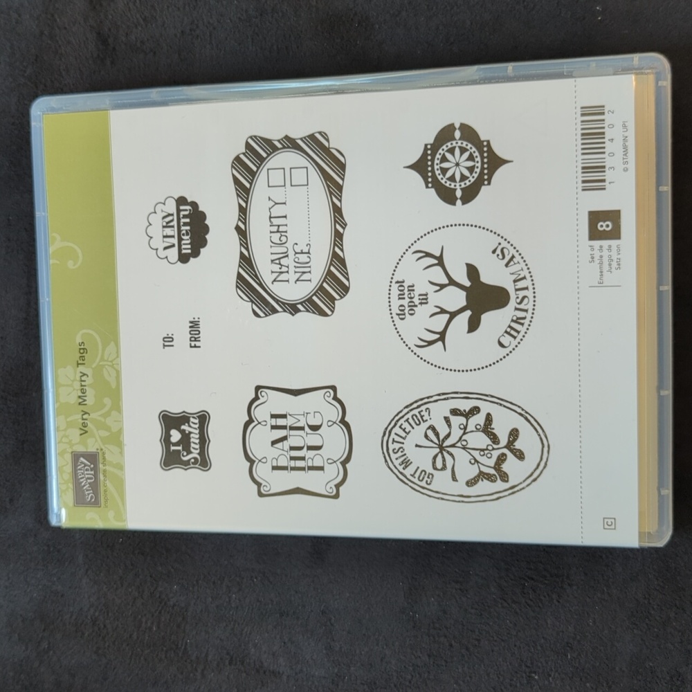 Very Merry Tags Clear Mount Stamps